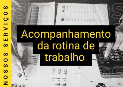 Acompanhamento da rotina de trabalho